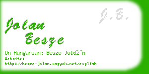 jolan besze business card